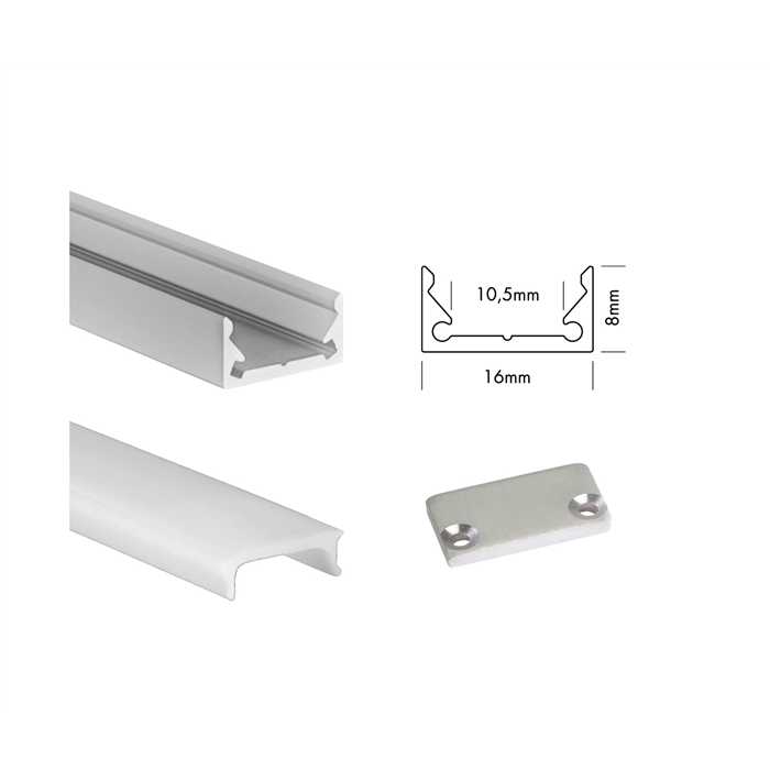 PROFILE LED "S-LINE LOW" 2M ALU COMPLET PROFILE LED "S-LINE LOW" 2M ALU COMPLET