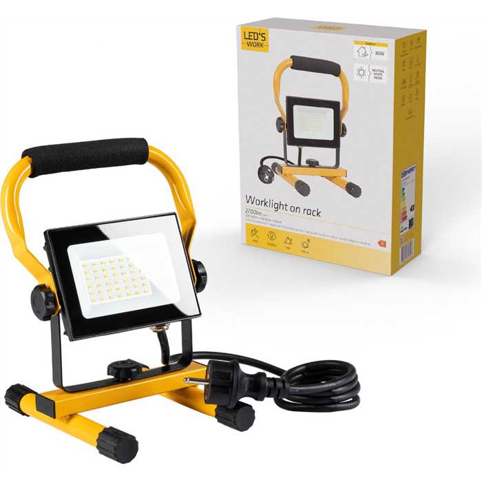 PROJECTEUR LED DE CHANTIER 30W 4000K IP65 PROJECTEUR LED DE CHANTIER 30W 4000K IP65