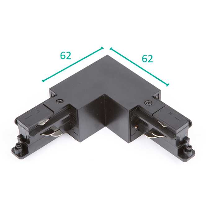 RAIL TRI - CONNECTEUR D'ANGLE EXTERIEUR NOIR RAIL TRI - CONNECTEUR D'ANGLE EXTERIEUR NOIR