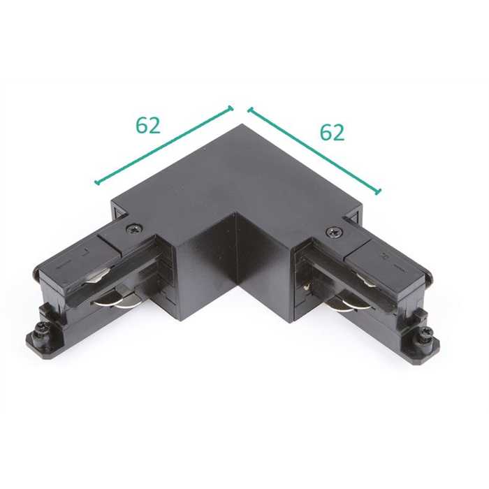 RAIL TRI - CONNECTEUR D'ANGLE INTERIEUR NOIR RAIL TRI - CONNECTEUR D'ANGLE INTERIEUR NOIR