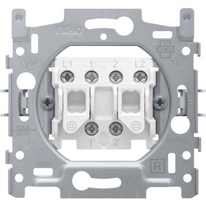 SOCLE BOUTON POUSSOIR 2 X NO/NF SOCLE BOUTON POUSSOIR 2 X NO/NF