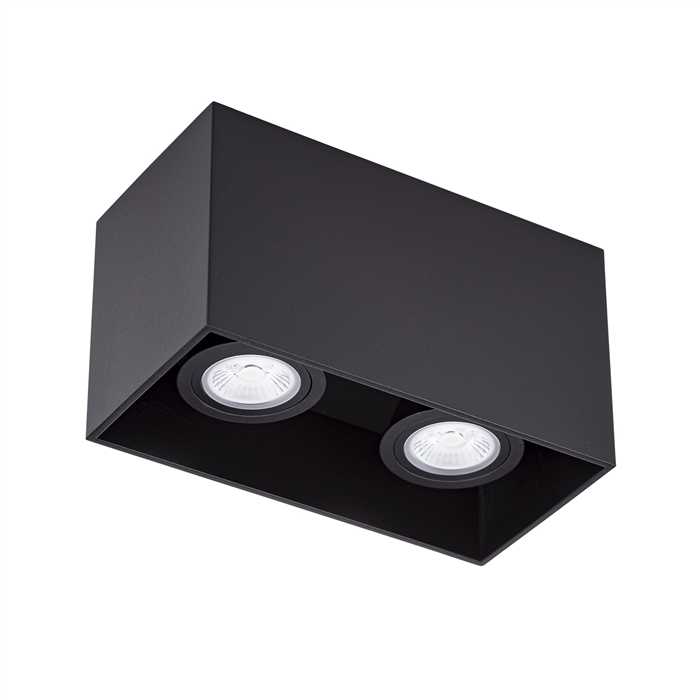 SPOT APPARENT "BLOX DUO" 2XGU10 5W 830 NOIR DIM SPOT APPARENT "BLOX DUO" 2XGU10 5W 830 NOIR DIM