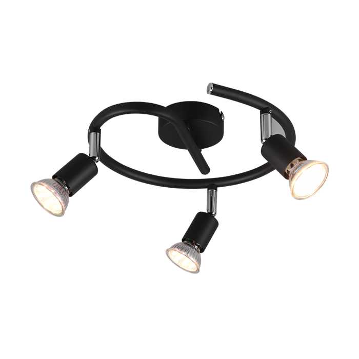 SPOT "PARIS" 3XGU10 NOIR SPOT "PARIS" 3XGU10 NOIR