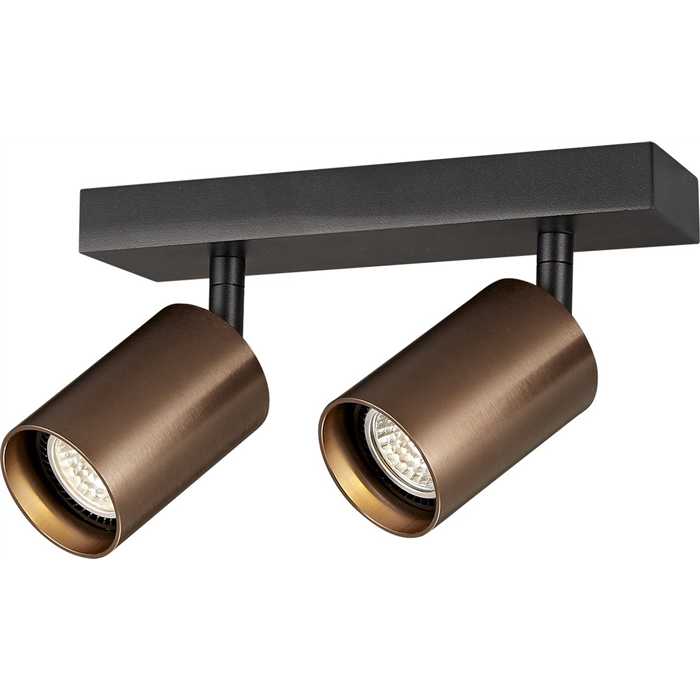 SPOT "TABOO" 2XGU10 NOIR/BRONZE SPOT "TABOO" 2XGU10 NOIR/BRONZE