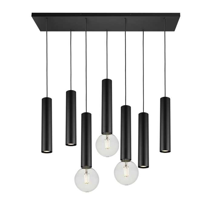 SUSPENSION "TABOO" 4XGU10+3XE27 NOIR SUSPENSION "TABOO" 4XGU10+3XE27 NOIR