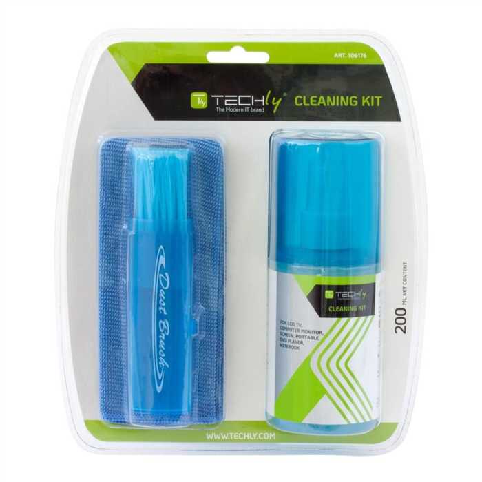 TECHLY COMPUTER CLEANER KIT 200ML SPRAY TECHLY COMPUTER CLEANER KIT 200ML SPRAY