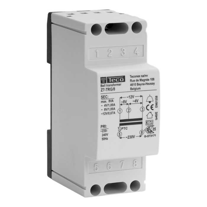 TRANSFORMATEUR SONNERIE TC 8VA 230VAC-4/8/12VAC TRANSFORMATEUR SONNERIE TC 8VA 230VAC-4/8/12VAC